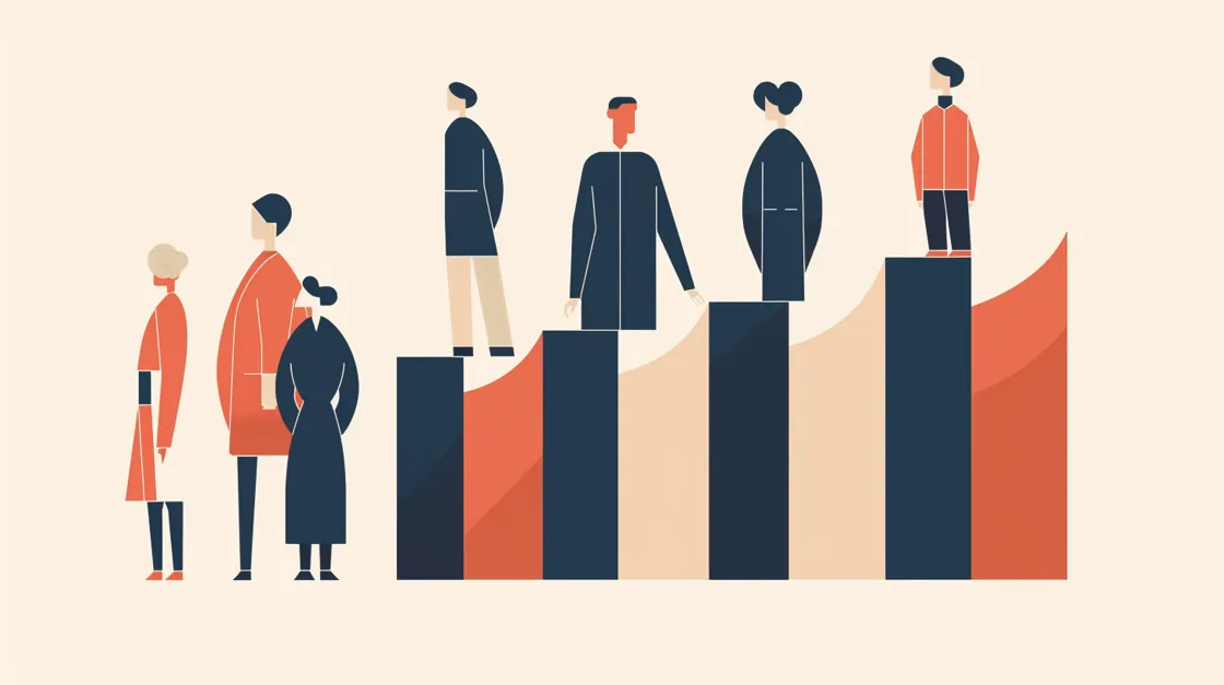 A queue of figures waiting to join