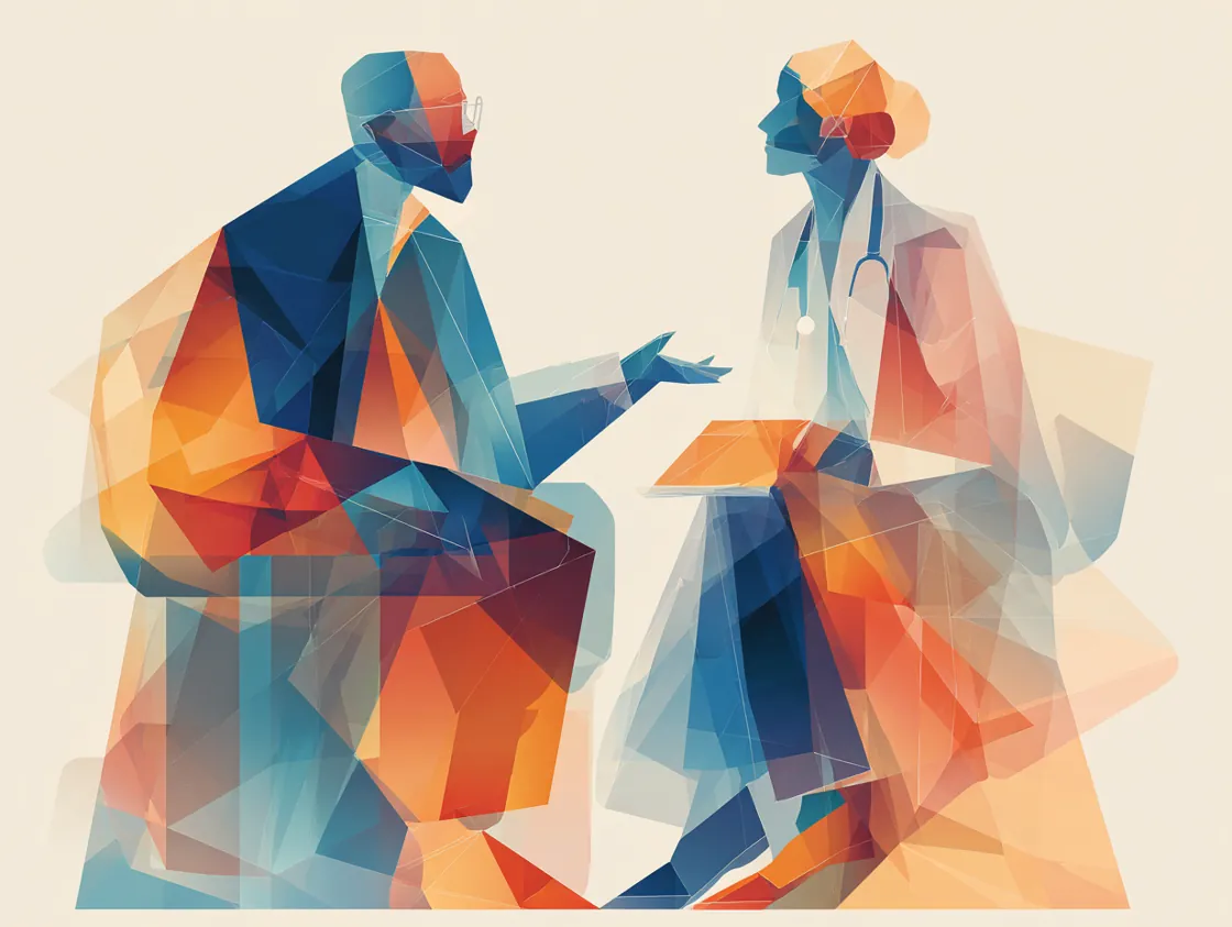 Two figures, one supporting the other
