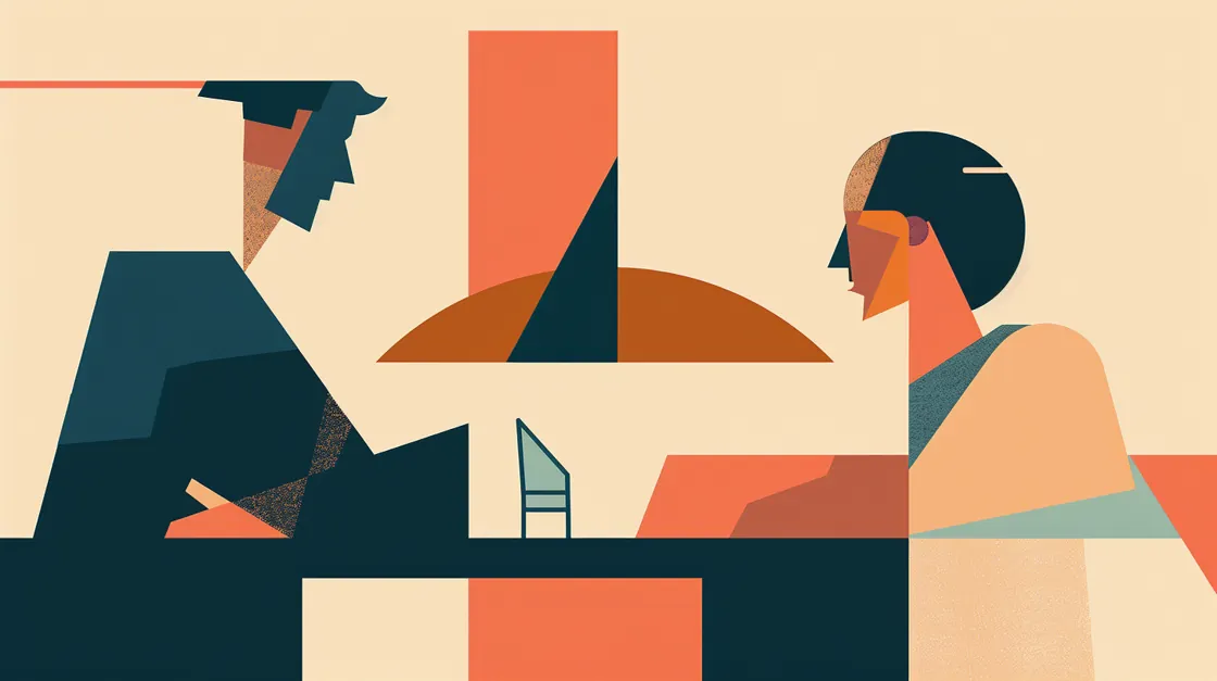 Two people working together at a desk